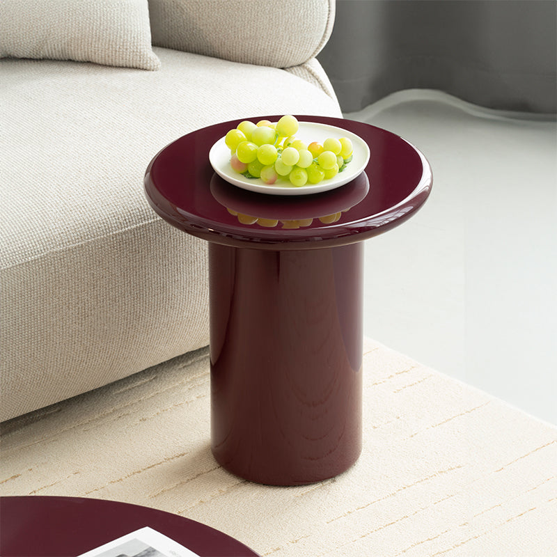 Mesa de Apoio Redonda Orin [Vermelho Púrpura] [45 cm]