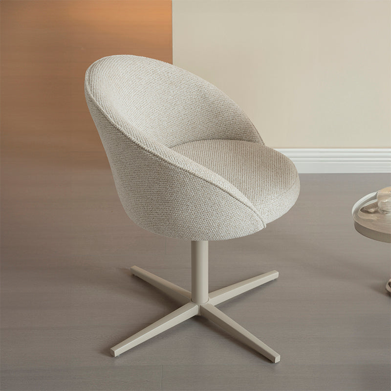 Cadeira Giratória 360° para Sala de Jantar Paislee [Conjunto de 2] [Tecido de Linho]