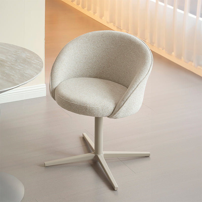 Cadeira Giratória 360° para Sala de Jantar Paislee [Conjunto de 2] [Tecido de Linho]