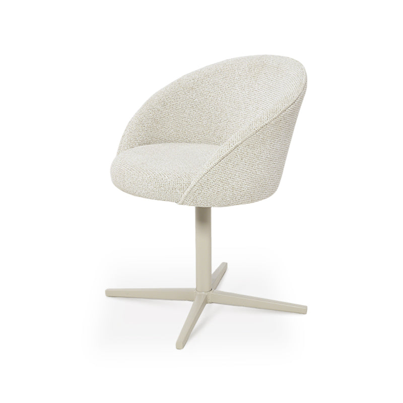 Cadeira Giratória 360° para Sala de Jantar Paislee [Conjunto de 2] [Tecido de Linho]