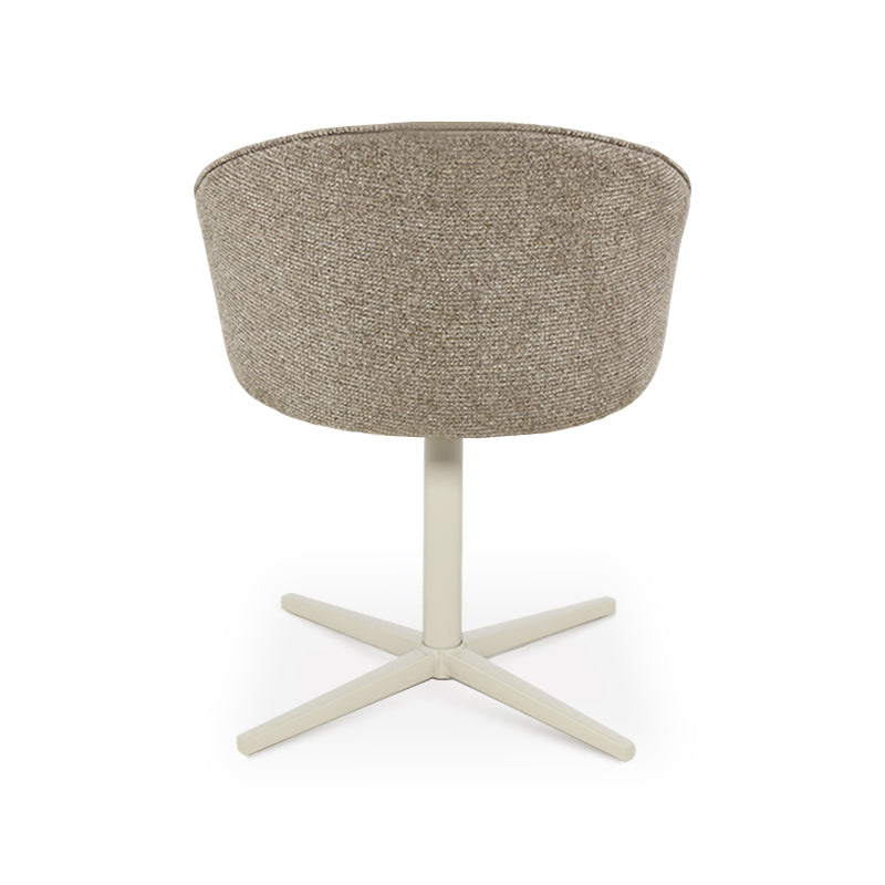 Cadeira Giratória 360° para Sala de Jantar Paislee [Conjunto de 2] [Tecido de Linho]
