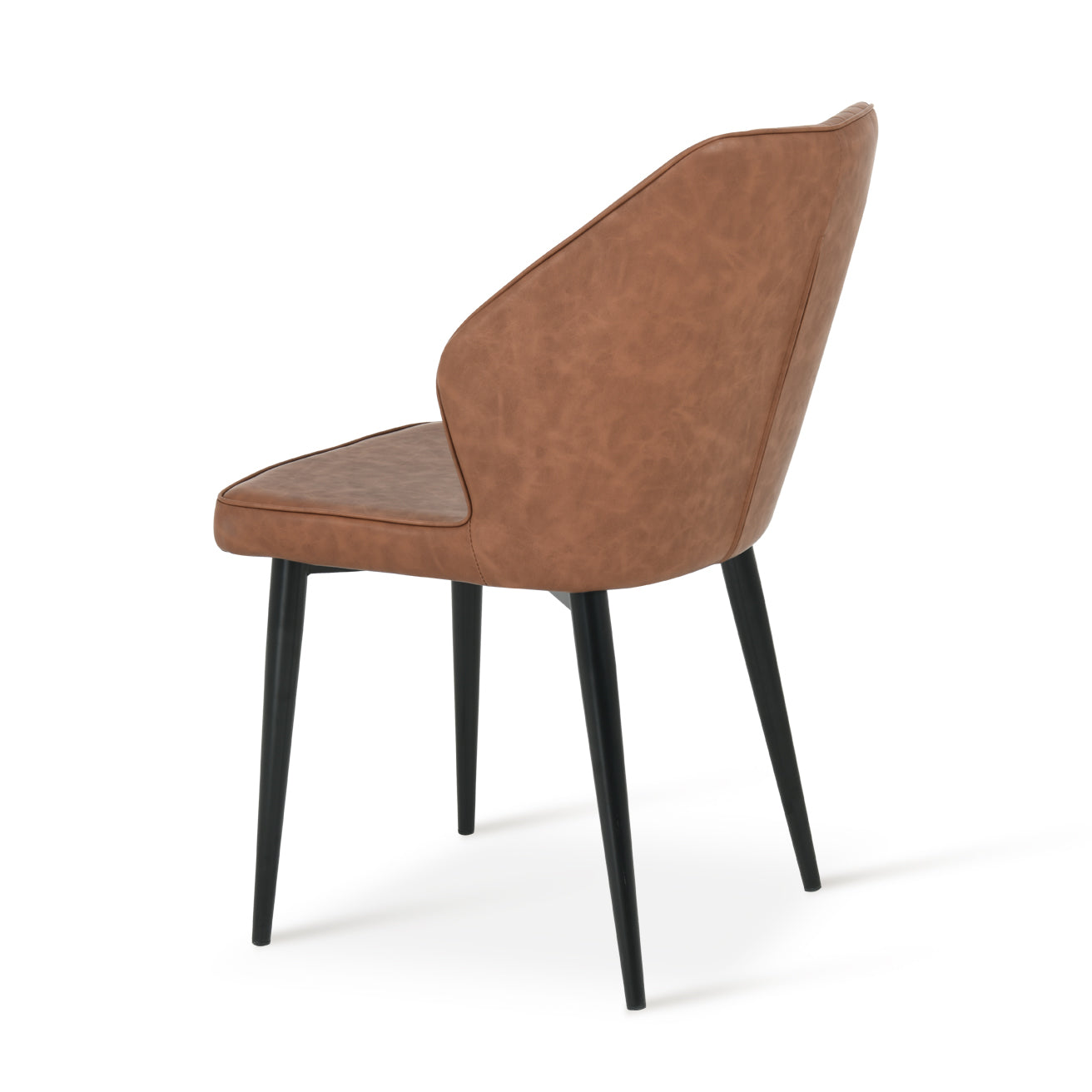Esszimmerstuhl Aleena [2er Set] [Kunstleder] [Braun] ofcasafurniture DE