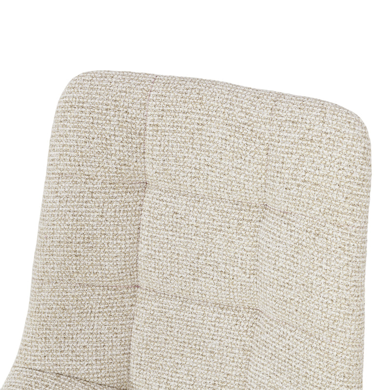 Cadeiras de jantar Aoife Sleek [Conjunto de 2] [Tecido de linho] [Pernas de metal de carvalho]