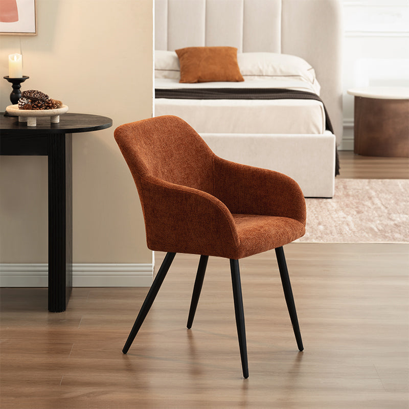 Cadeira com Apoio de Braço Frazer [Conjunto de 2] [Tecido Linho]