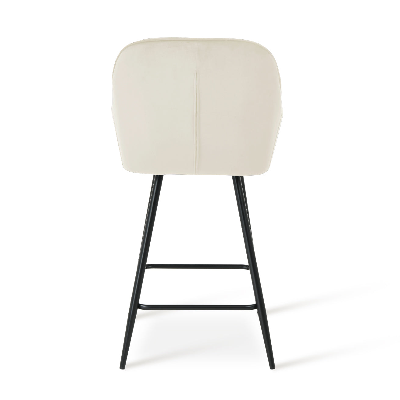 Cadeiras de Bar Keaton [Conjunto de 2] [Preta] [Veluda][75 cm][65 cm]