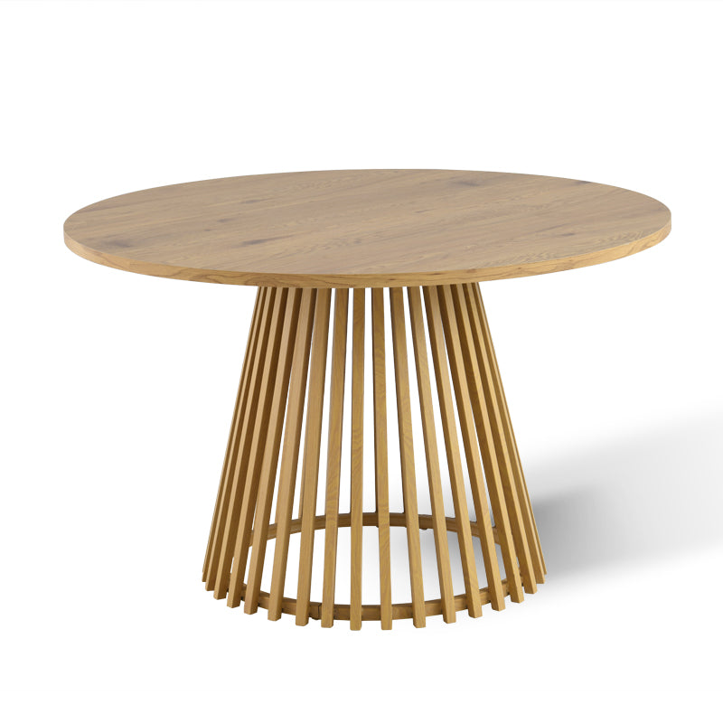 Mesa de jantar redonda Verónica [cor carvalho] [120 cm]