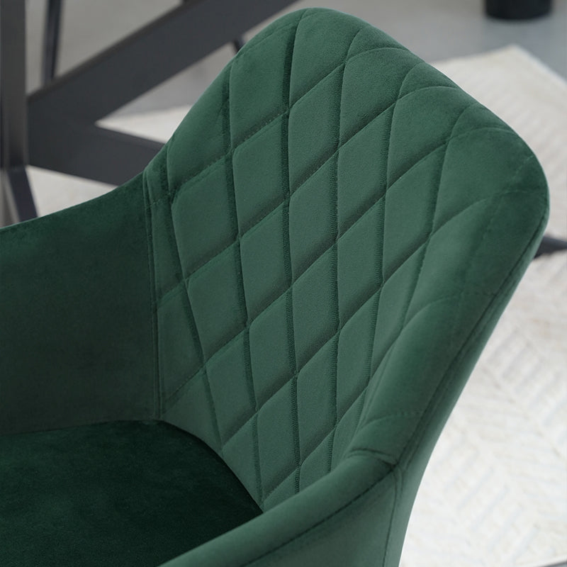 Cadeiras de jantar com braços Frazer Diamond [Conjunto de 2] [Veluda][Rotação de 360 Graus]