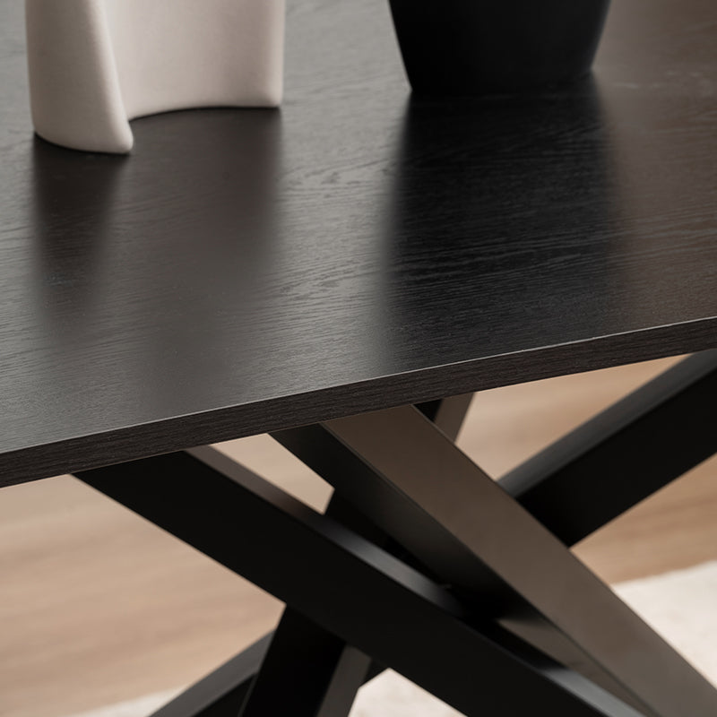 Mesa de Jantar Retangular Thalia [Madeira Preta] [180 cm]