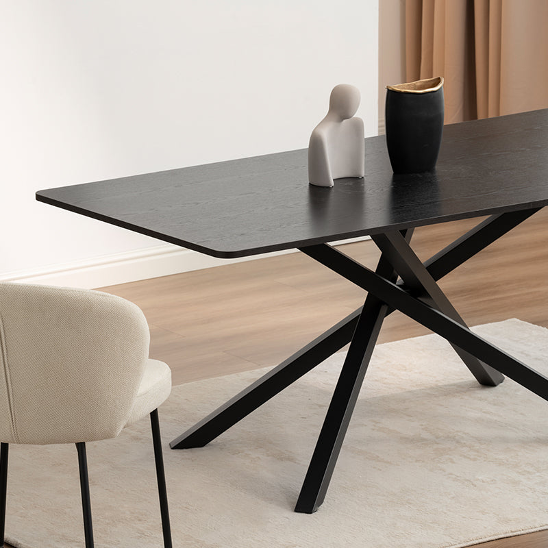 Mesa de Jantar Retangular Thalia [Madeira Preta] [180 cm]
