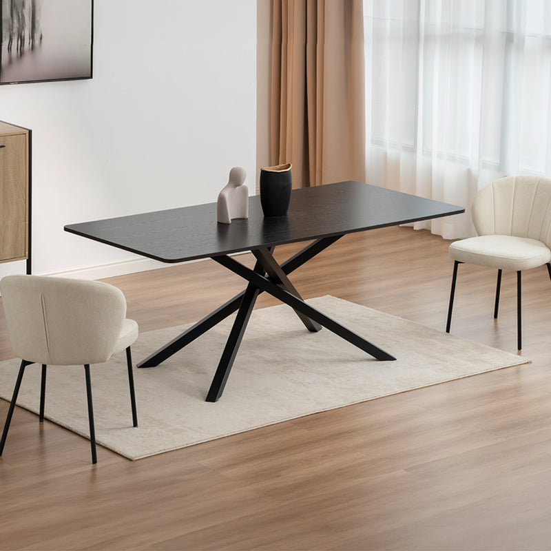 Mesa de Jantar Retangular Thalia [Madeira Preta] [180 cm]