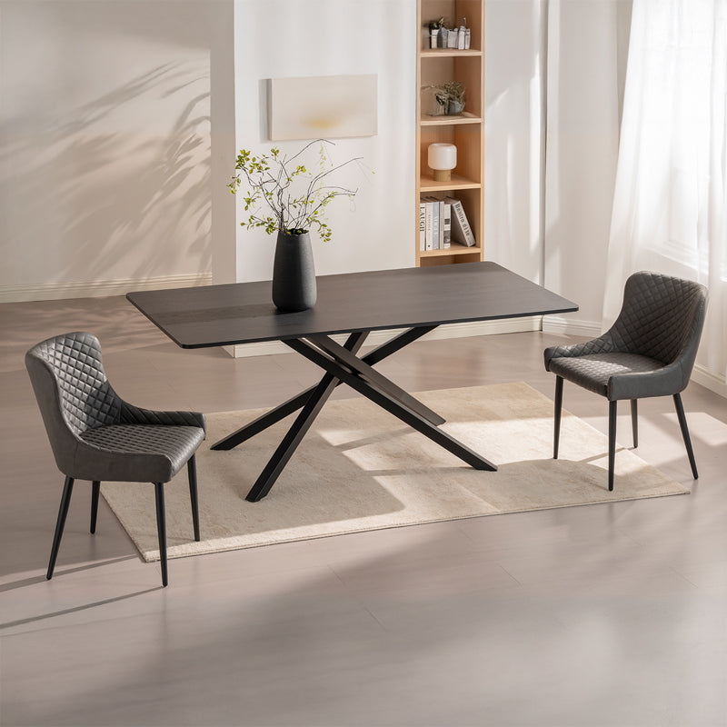 Mesa de Jantar Retangular Thalia [Madeira Preta] [180 cm]