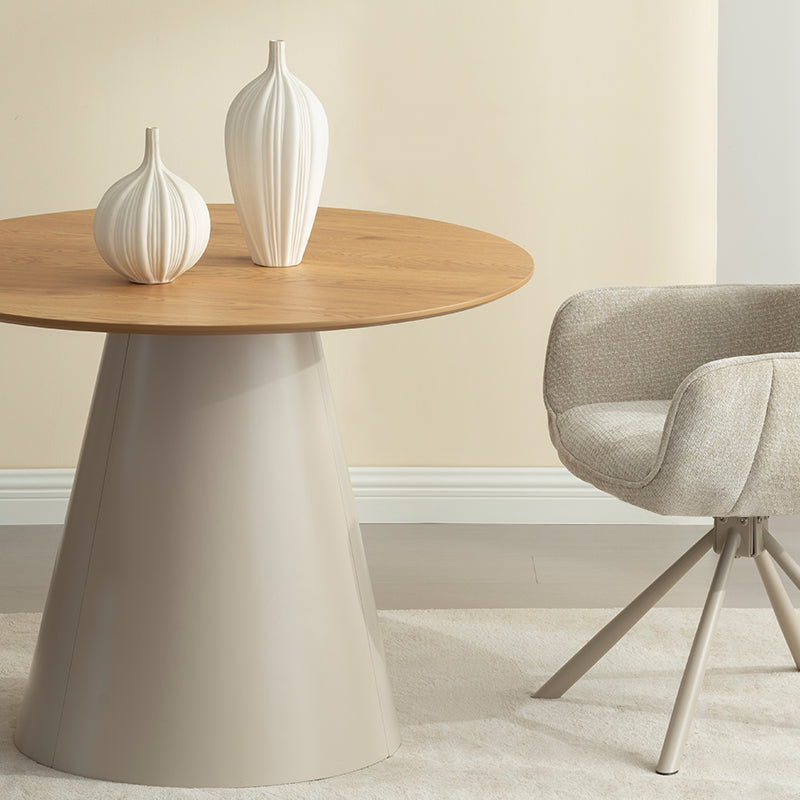 Mesa Redonda de Jantar Elowen [Cinza] [100 cm]