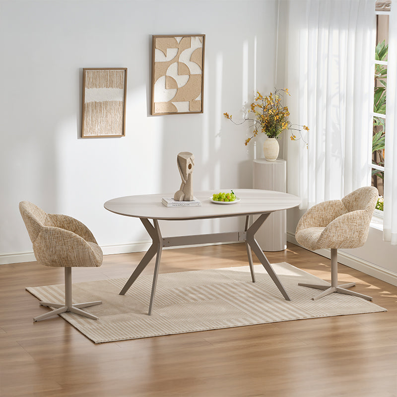 Mesa de Jantar Judit Oval [Beige] [160 cm]