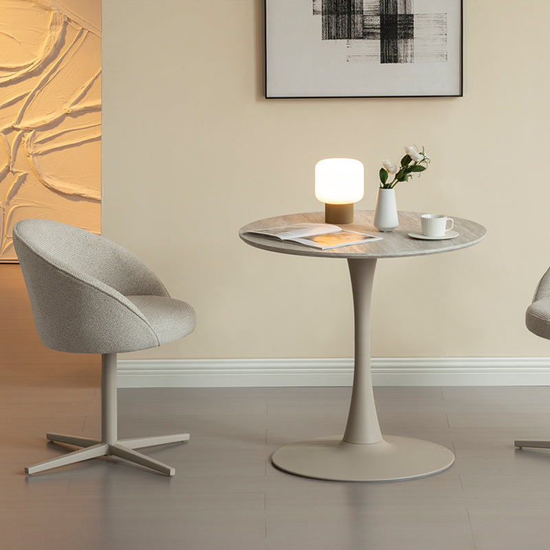 Mesa de Jantar Redonda Tiana e 2 Cadeiras de Jantar Giratórias 360° Paislee [Conjunto de Jantar]