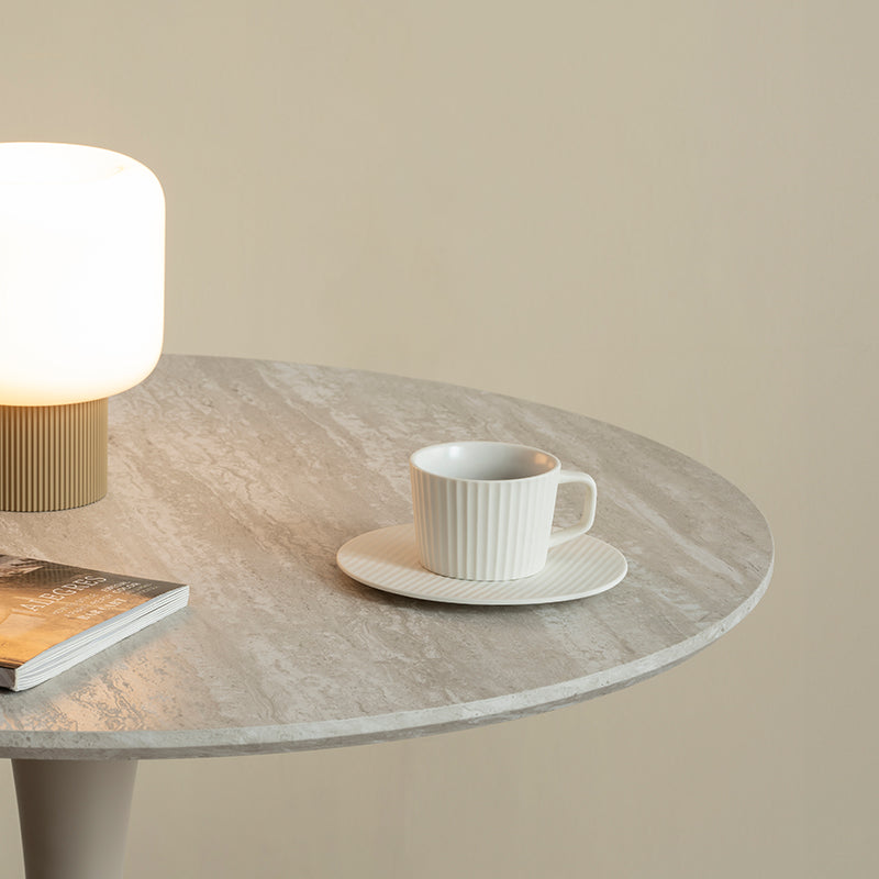 Mesa de Jantar Redonda Tiana e 2 Cadeiras de Jantar Giratórias 360° Paislee [Conjunto de Jantar]