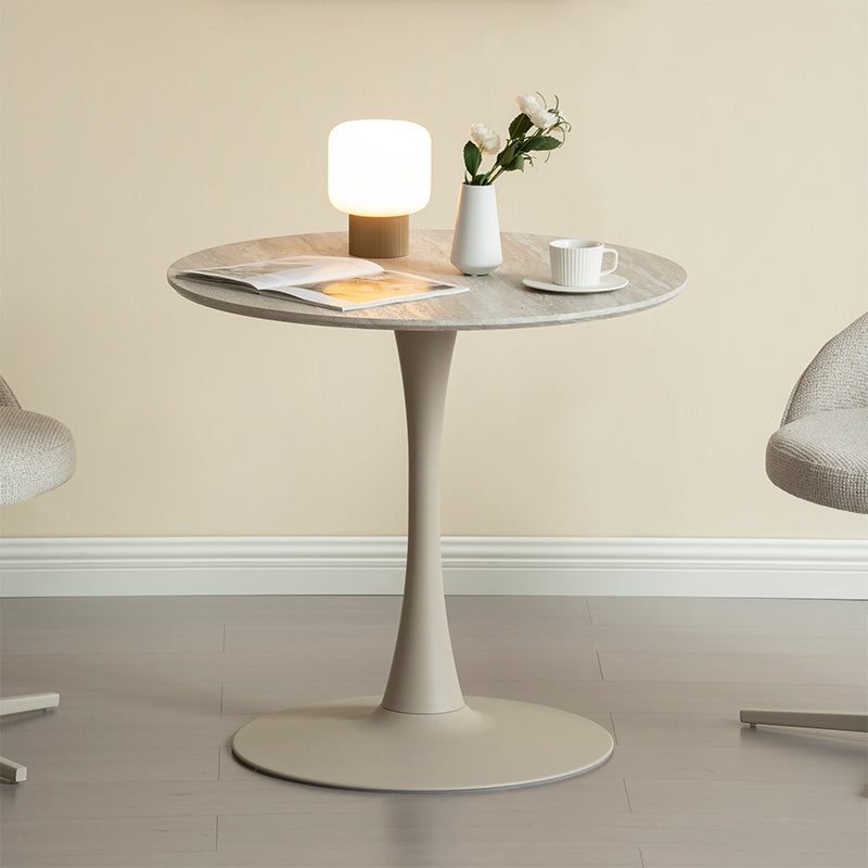 Mesa de Jantar Redonda Tiana e 2 Cadeiras de Jantar Giratórias 360° Paislee [Conjunto de Jantar]