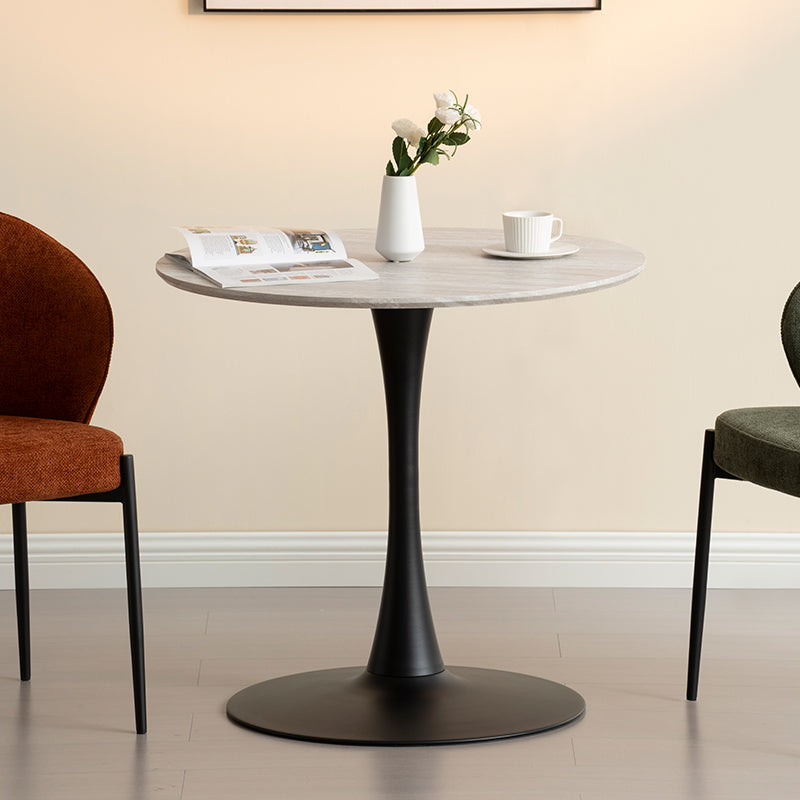 Mesa de Jantar Redonda Tiana e 4 Cadeiras de Jantar Bard [Conjunto de Jantar]